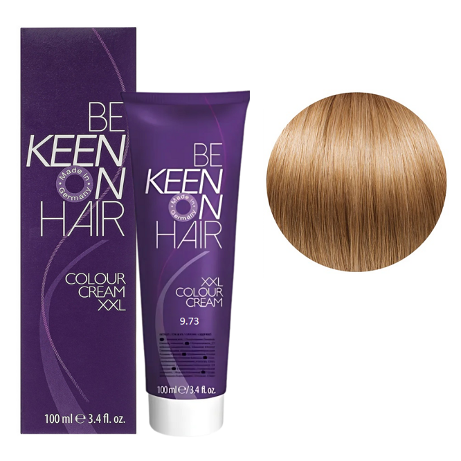 9/73 дуже світлий блондин каштаново-золотистий Стійка крем-фарба для волосся, 100 мл Colour Cream XXL KEEN