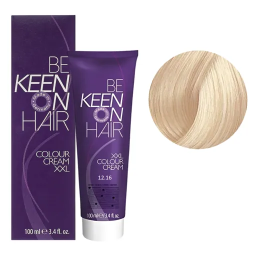 12/16 спеціальний блондин попелясто-фіолетовий Стійка крем-фарба для волосся, 100 мл Colour Cream XXL KEEN