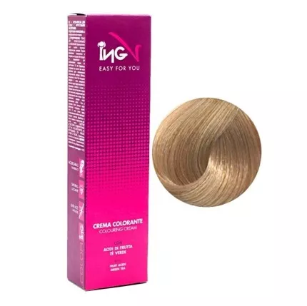 10/32 платиновий блондин золотисто-фіолетовий Крем-фарба для волосся стійка, 100 мл Colouring Cream ING