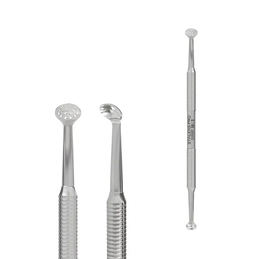 Ложка косметологічна двостороння EXPERT 20 TYPE 2 (Уно та кругла шумівка на 19 отворів) ZE-20/2 STALEKS PRO