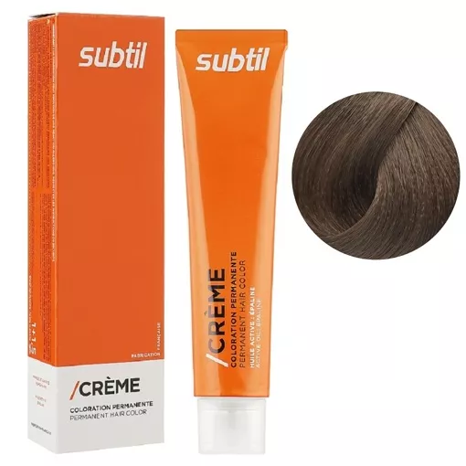 7/23 блондин перламутровий золотистий Стійка фарба 60 мл CREME Permanent Hair Color Subtil  