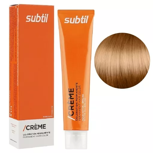 9/04 дуже світлий блондин натуральний мідний Стійка фарба 60 мл CREME Permanent Hair Color Subtil  