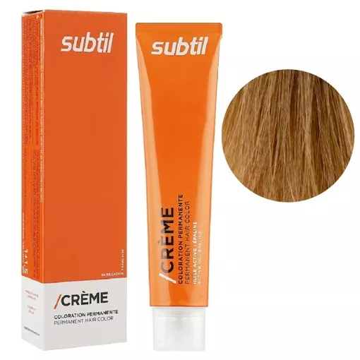 7/73 блондин каштаново золотистий Стійка фарба 60 мл CREME Permanent Hair Color Subtil  