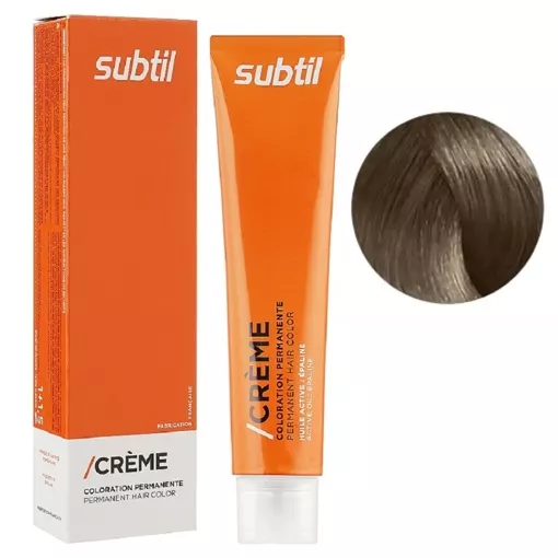 7 IC блондин холодний Стійка фарба 60 мл CREME Permanent Hair Color Subtil  
