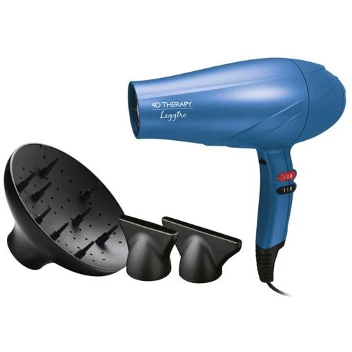 Фен з іонізацією потужністю 2400W Leggero Ozone-Ion 4D THERAPY (колір: Blue) GH2003 GA.MA Professional