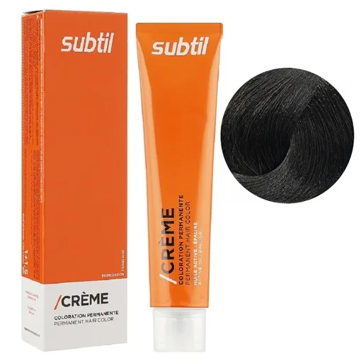 3 темно-каштановий натуральний Стійка фарба 60 мл CREME Permanent Hair Color Subtil  