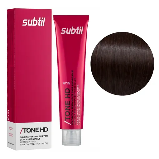 4/15 спалена земля Безаміачна крем-фарба для тонування волосся на лужній основі, 60 мл TONE HD SUBTIL