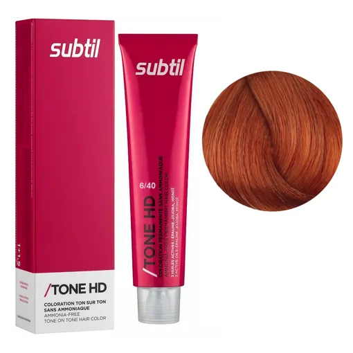 6/40 мідний Безаміачна крем-фарба для тонування волосся на лужній основі, 60 мл TONE HD SUBTIL