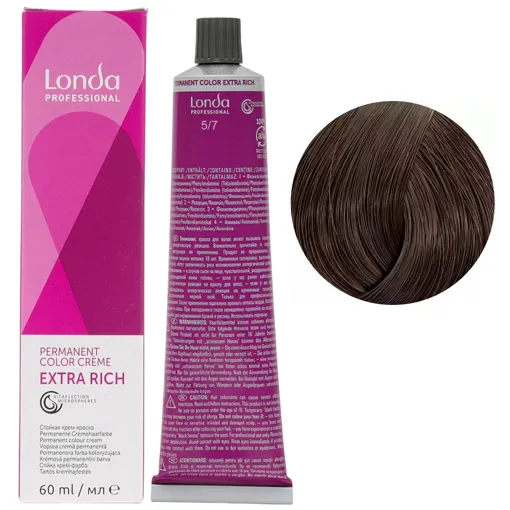 5/7 світлий брюнет коричневий Стійка фарба для волосся, 60 мл Permanent Color Londa Professional