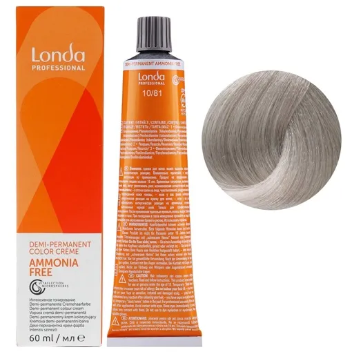 10/81 яскравий блондин перлинно-попелястий Демі-перманентна фарба без аміаку, 60 мл Demi-Permanent Color Londa Professional