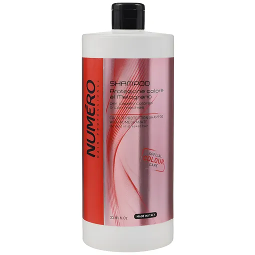Шампунь для захисту кольору фарбованого волосся з екстрактом граната, 1000 мл Colour Protection Shampoo with Pomegranate Colour Numero BRELIL Professional