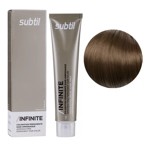 7 блондин Безаміачна стійка крем-фарба для волосся, 60 мл Permanent Hair Color INFINITE SUBTIL