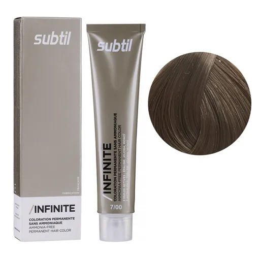 7/00 блондин інтенсивний Безаміачна стійка крем-фарба для волосся, 60 мл Permanent Hair Color INFINITE SUBTIL