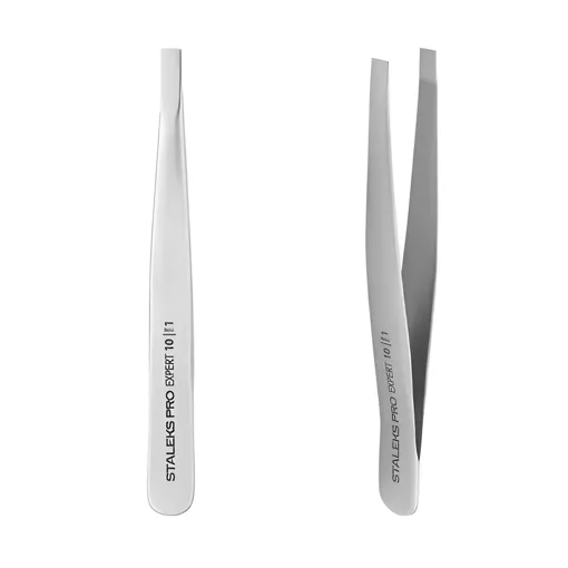 Пінцет для брів EXPERT 10 TYPE 1 (широкий прямий) TE-10/1 STALEKS PRO