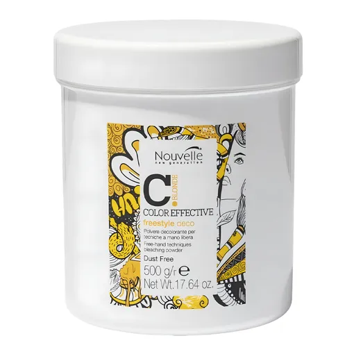 Освітлювальна пудра для відкритих технік фарбування (6 levels), 500 г Freestyle Deco COLOR EFFECTIVE BLONDE Nouvelle 