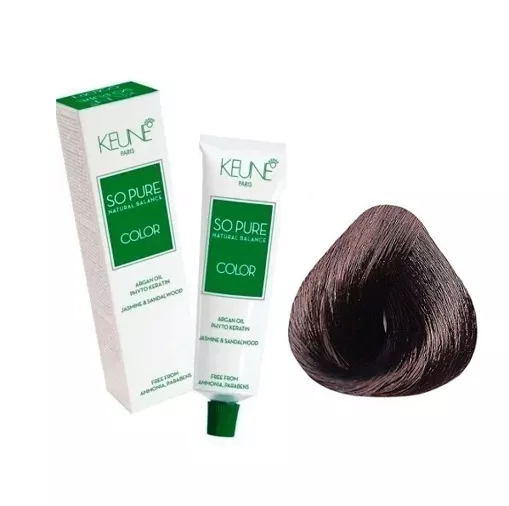 5/7 Світло-коричневий фіолетовий Фарба для волосся перманентна без аміаку, 60 мл SO PURE Color KEUNE