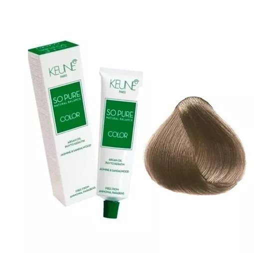 8/1 Світлий блондин попелястий Фарба для волосся перманентна без аміаку, 60 мл SO PURE Color KEUNE