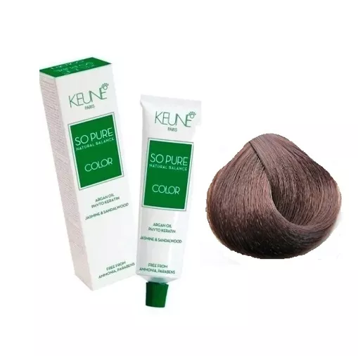 7/73 Середній блондин фіолетово-золотистий Фарба для волосся перманентна без аміаку, 60 мл SO PURE Color KEUNE