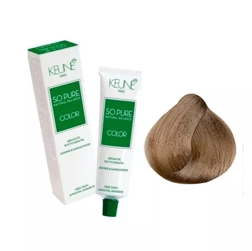 8/31 Світлий блондин золотисто-попелястий Фарба для волосся перманентна без аміаку, 60 мл SO PURE Color KEUNE