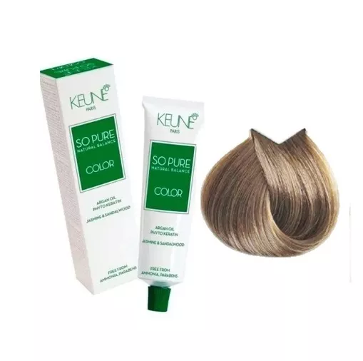 9/13 Дуже світлий блондин попелясто-золотистий Фарба для волосся перманентна без аміаку, 60 мл SO PURE Color KEUNE