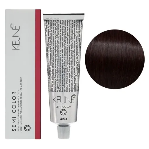 4/53 Середньо-коричневий махагоново-золотистий Фарба для тонування волосся без аміаку,  60 мл Demi-Permanent Color SЕМІ COLOR KEUNE