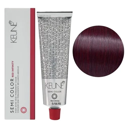 5/56 RI Світло-коричневий махагоново-червоний Фарба для тонування волосся без аміаку,  60 мл Demi-Permanent Color SЕМІ COLOR KEUNE