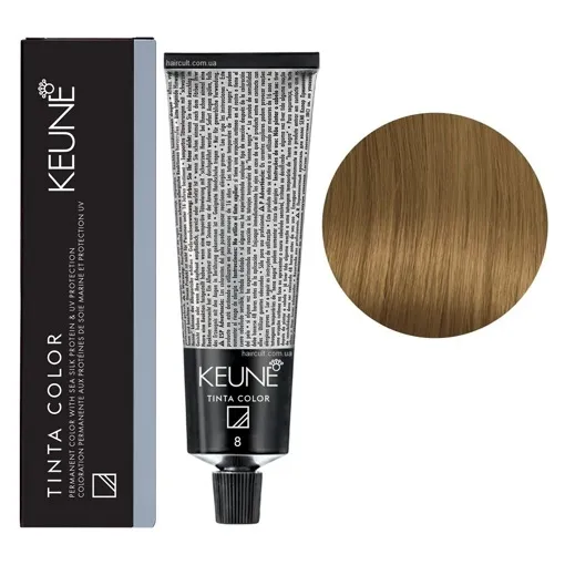 8 Світлий блондин натуральний Фарба перманентна для волосся,  60 мл Permanent Color TINTA COLOR KEUNE