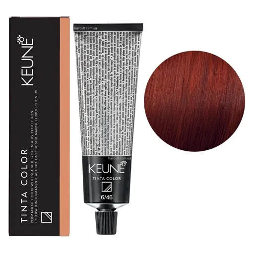6/46 Темний блондин мідно-червоний Фарба перманентна для волосся,  60 мл Permanent Color TINTA COLOR KEUNE