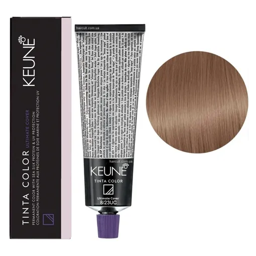 8/23 UC Світлий блондин перламутрово-золотистий Фарба перманентна для волосся,  60 мл Permanent Color TINTA COLOR KEUNE