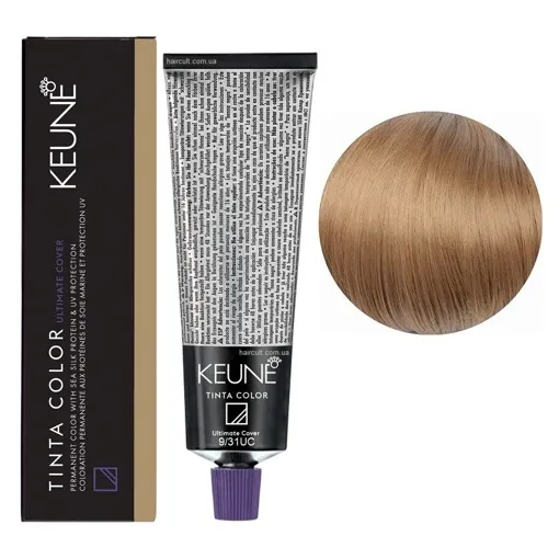 9/31 UC Дуже світлий блондин золотисто-попелястий Фарба перманентна для волосся,  60 мл Permanent Color TINTA COLOR KEUNE
