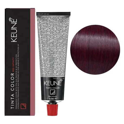 5/56 RI Світло-коричневий махагоново-червоний Фарба перманентна для волосся,  60 мл Permanent Color TINTA COLOR KEUNE