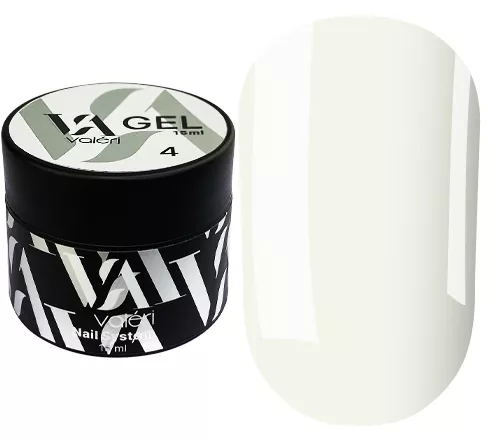 VALERI Builder Gel Гель для нарощування 15 мл №004 Молочно-білий 