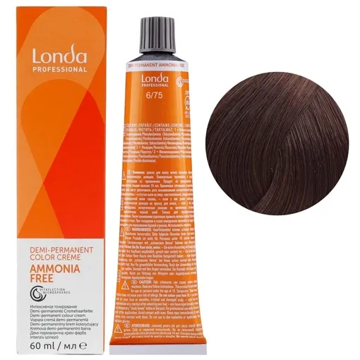 6/75 темний блондин коричнево-червоний Демі-перманентна фарба без аміаку, 60 мл Demi-Permanent Color Londa Professional