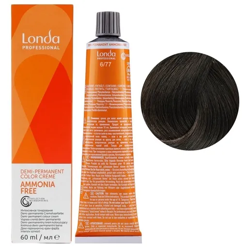 6/77 темний блондин інтенсивно-коричневий Демі-перманентна фарба без аміаку, 60 мл Demi-Permanent Color Londa Professional