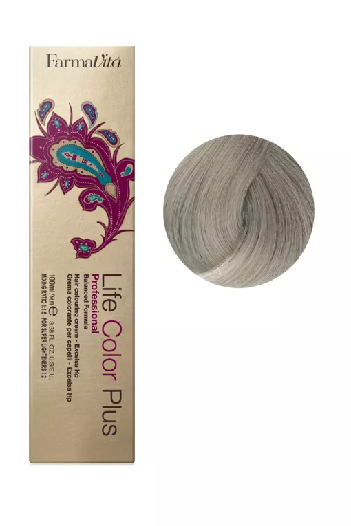 10/12 платиновий блондин попелясто-перламутровий Фарба для волосся 100 мл.Life Color Plus FarmaVita