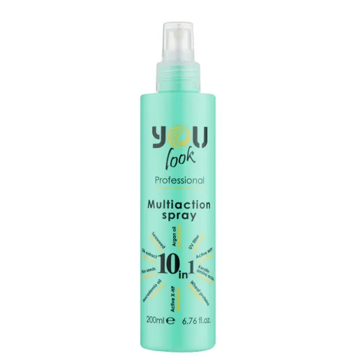 Мультіспрей миттєвої дії 10 в 1 (колір: Зелений), 200 мл Green Multiaction Spray 10 in 1 You look Professional