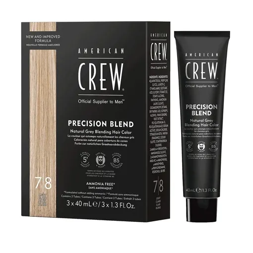Система маскування сивини (камуфляж) Відтінок: 7-8 LIGHT, 3*40 мл Precision Blend American Crew
