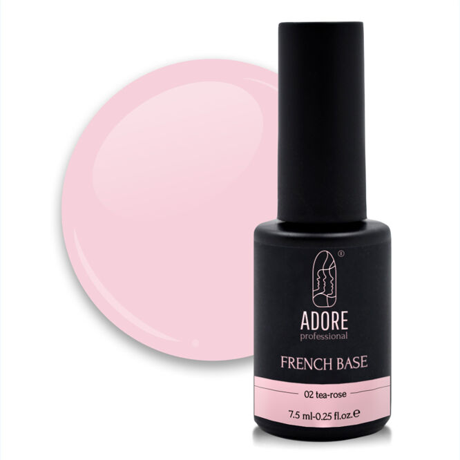 ADORE French Rubber Camouflage Base Камуфлююча база 7,5 мл №02 TEA-ROSE