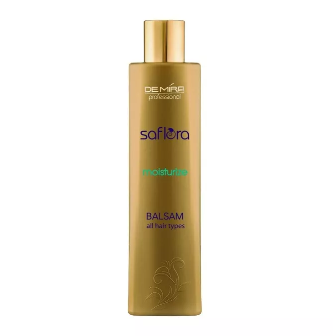 Бальзам 300мл для всіх типів волосся зволожуючий Moisturize Balsam SAFLORA  DEMIRA Professional