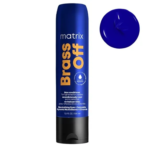 Кондиціонер для нейтралізації помаранчево-жовтих відтінків волосся з синім пігментом, 300 мл  Blue Conditioner Brass Off Total Results MATRIX