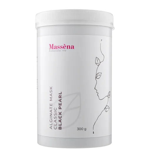Альгінатна маска для обличчя "Чорна перлина", 300 г BLACK PEARL Classic Alginate Mask Massena