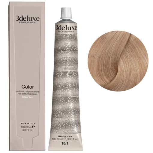 10/1 платиновий блондин попелястий Фарба для волосся, 100 мл Permanent Hair Color 3deluxe Professional