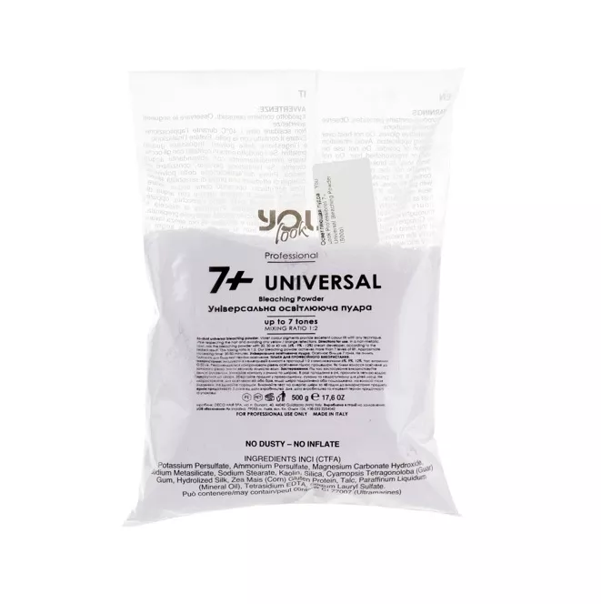 Пудра освітлювальна УНІВЕРСАЛЬНА фіолетова (7 levels), 500 г Bleaching Powder 7+ UNIVERSAL Glamour You look Professional