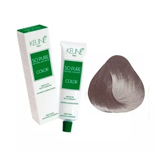 9/72 Дуже світлий блондин фіолетово-перламутровий Фарба для волосся перманентна без аміаку, 60 мл SO PURE Color KEUNE