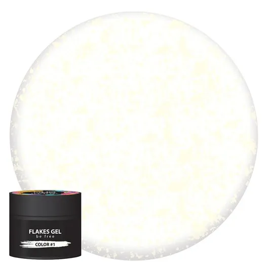 NUB FLAKES Gel Гель для дизайну 5 г №1 Білий 