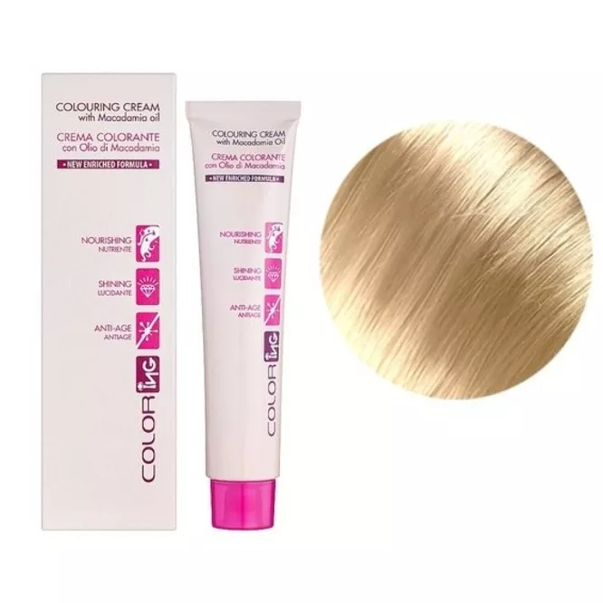 10/26 ультра світлий блондин шампань Крем-фарба 60мл Colouring Cream with Macadamia oil ING
