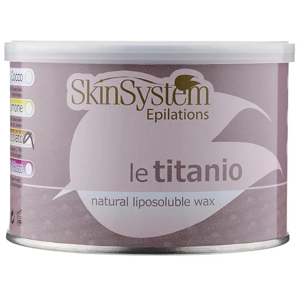 Віск для депіляції в банці Le Titanio CHOCOLATE, 400 мл Skin System 