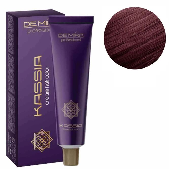 6/55  темний блондин червоний інтенсивний Крем-фарба для волосся перманентна, 90мл Cream hair color KASSIA DEMIRA Professional