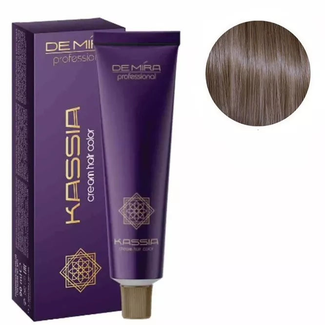 7/0 середній блондин натуральний Крем-фарба для волосся перманентна, 90мл Cream hair color KASSIA DEMIRA Professional