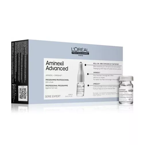 Засіб проти випадіння волосся 10*6мл  (лосьон в ампулах) Aminexil Advanced  Serie Expert L`Oreal Professionnel